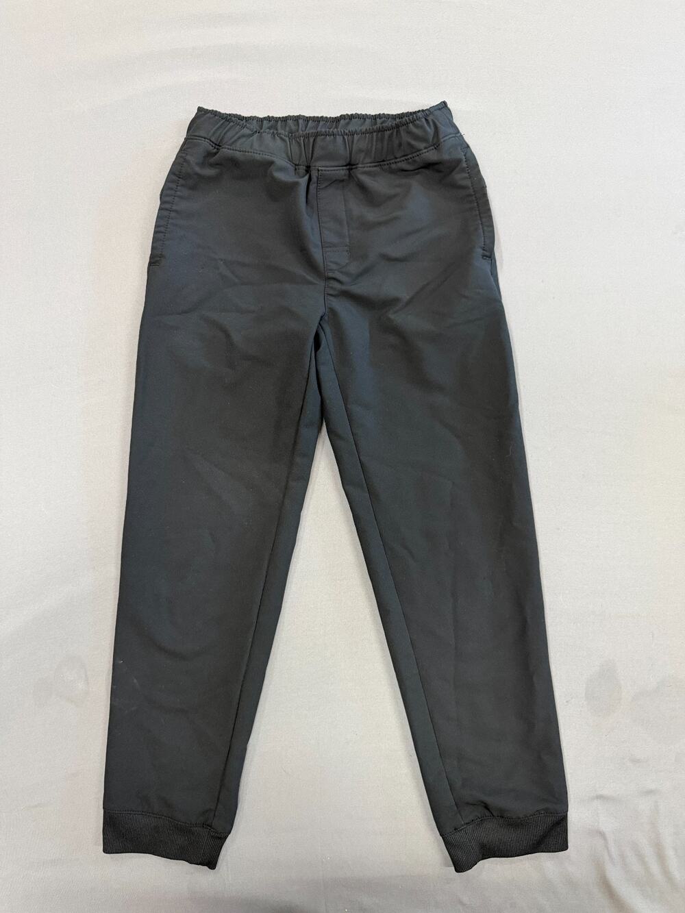 Old Navy Boys Tech Taper Pants L 10-12 Black Quick Dry Athletic Zip Pocket